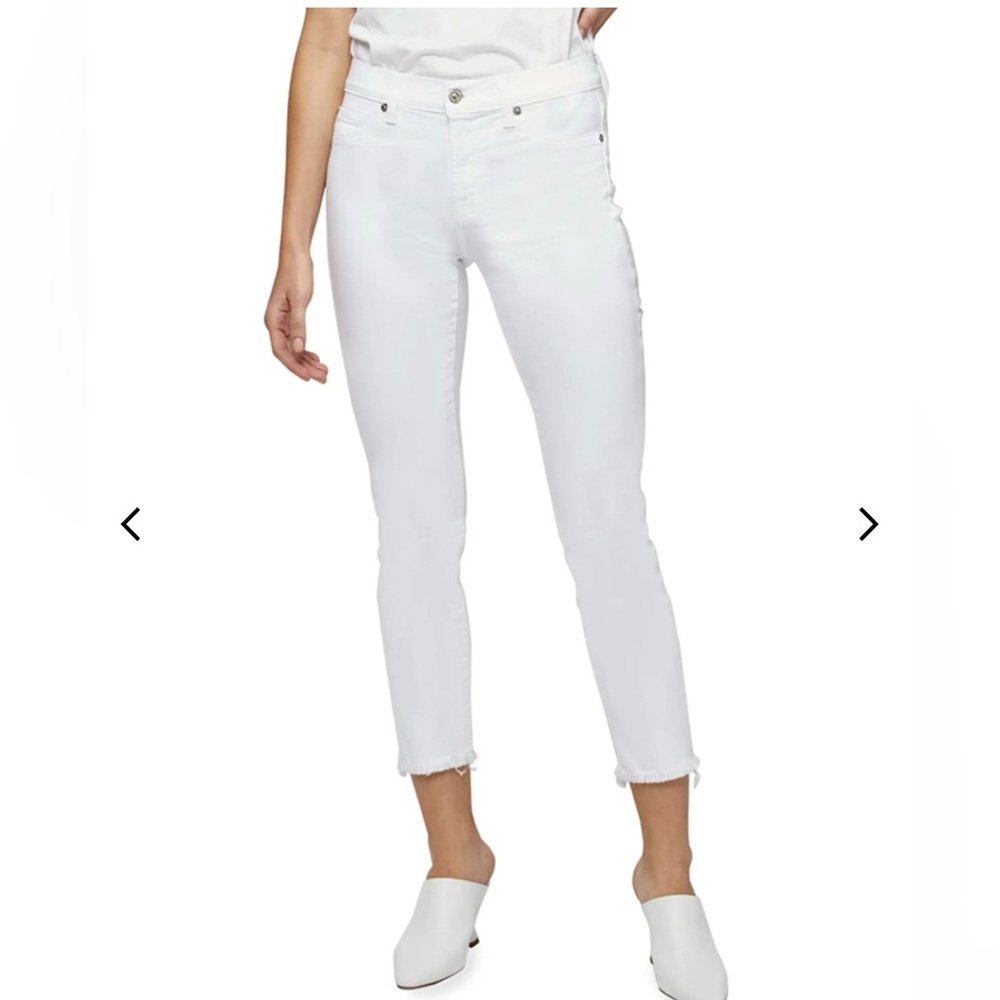 NWOT Roxanne Ankle 7 for all mankind women’s jeans in white, size 26